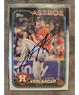 Justin Verlander Hand Signed Baseball Card Autographed Houston Astros Auto  - $22.00
