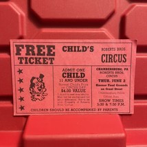 Roberts Bros Circus Admit One Child Ticket Stub Chambersburg PA Vintage ... - $13.49