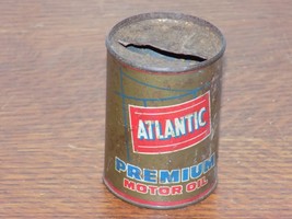 Vintage Atlantic Premium Motor Oil Tin Bank - $367.57 MXN