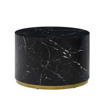 Black Marble Cocktail Table: Gold Base, 23.6&quot; - $265.99