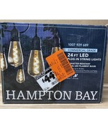 Hampton Bay 12Light 24 ft. Indoor/Outdoor Plug-In Incandescent Bulb Stri... - $229.82 MXN