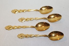 Vintage Oneida Community Beethoven Gold Electroplated Flatware - 4 Spoons (A) - £16.70 GBP