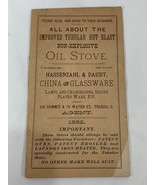 Vintage 1882 Hassenzahl &amp; Daudt Tubular Hot-Blast Oil Stove Sales Flyr P... - $413.98 MXN