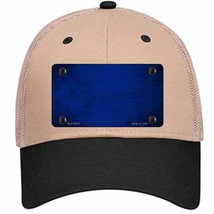 Royal Blue Oil Rubbed Solid Novelty Khaki Mesh License Plate Hat - £23.17 GBP