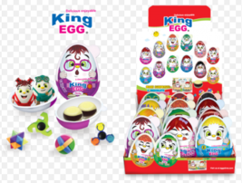 Eggs Time - 8 King Eggs (20g each) Comes with Chocolate + Toy + Game - £6.68 GBP
