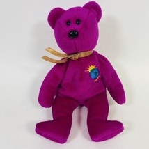 Ty Beanie Babies Millennium / Millenium Error Bear Plush Toy - Purple No Tag - £14.63 GBP
