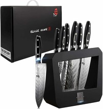 TUO TC1216S 7 Pcs Knife Set with Wooden Block in Gift Box Black Hawk S Series - $359.95