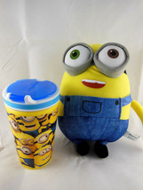 Minion Plush 9&quot; Despicable Me BOB Toy Factory + Zak 5.5&quot; cup w Snack compartment - $11.87