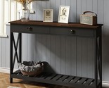 47&quot; Farmhouse Console Table With Drawer For Entryway, Narrow Long Entry ... - $296.99