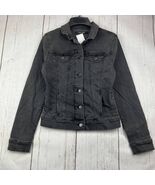 Mavi Small Cropped Fit Stretchable Denim Jeans Jacket Black Women New - $97.71 CAD