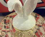 White Easter Bunny Rabbit Ears GLITTER Magnet Candle Lid Topper Bath &amp;Bo... - $15.05