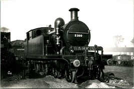 Vtg Locomotive Railroad Photograph -Sterny Green UK Steam Engine 2160 - £8.44 GBP