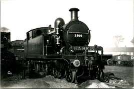 Vtg Locomotive Railroad Photograph -Sterny Green UK Steam Engine 2160 - $10.73