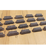25 CAST IRON BROWN 3&quot; ORNATE PULLS DRAWER CABINET BIN HANDLES RUSTIC VIN... - $922.38 MXN