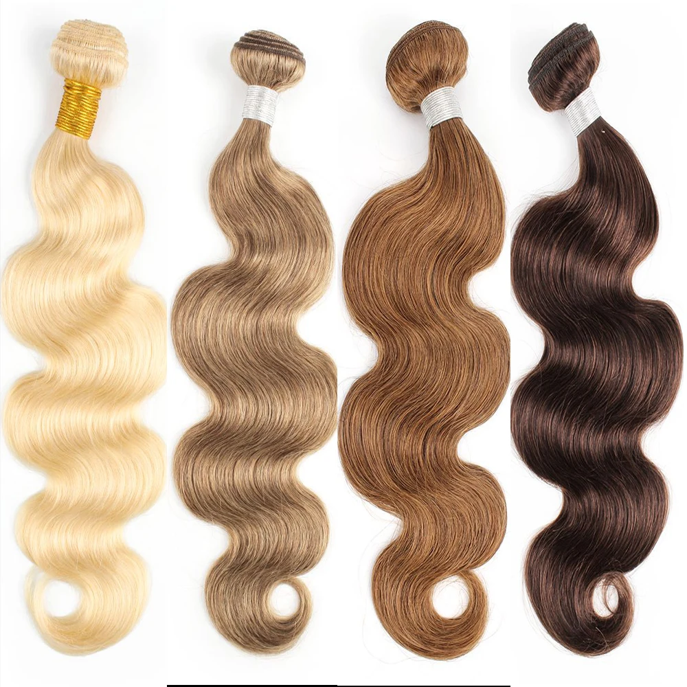 30 Inch 1 Piece Color 8 Ash Blonde #30 #4 Brown Pure Color Remy Human Hair - £20.43 GBP+