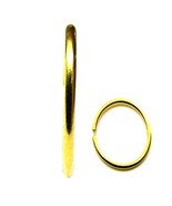 Simple plain wire 14k Yellow Gold Nose ring hoop cartilage tragus septum... - $43.04