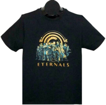 Marvel Eternals Movie Cast Group Photo Men Black Graphic T-Shirt (Small)... - £7.42 GBP