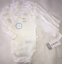 Carter&#39;s Unisex-Baby 4 Counts per Pack Long Sleeve Bodysuits Preemie NEW - £15.92 GBP