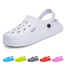 Clogs Men and Women White EVA Medical Shoes Clogs, Slip On, Lightweight Sandals - £10.87 GBP