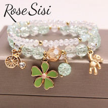 Rose sisi  bracelet for women girl student cute small animal beaded bracelet dec - £10.96 GBP