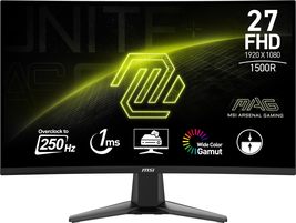 MSI MAG 276CXF 27-inch 1920 x 1080 (FHD) Curved Monitor, 280Hz, HDMI, Di... - $197.60