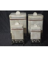 GODINGER &amp; CO 12-Piece Canister Set - Antique White, With Lids, Gaskets ... - $123.32 CAD