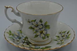 Royal Albert Teacup Saucer Pacific Dogwood Porcelain Bone China England Floral - £19.10 GBP