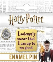 Harry Potter I Solemnly Swear Phrase Logo Thick Metal Enamel Pin NEW UNUSED - £6.19 GBP