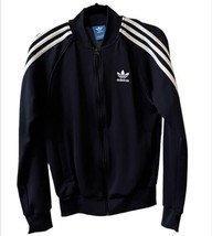 Adidas Superstar Track Jacket Navy White Full Zip 3 Stripe Tricot Men’s S - £22.88 GBP