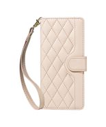 Generic Case for iPhone 14 Plus (Color : Beige) Grid Luxury Premium Leat... - $83.09 CAD