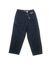 STACY ADAMS Men&#39;s Regular Sleepwear Pant Black SZ L Lounge Stretch Button Fly - £16.47 GBP