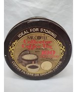 Vintage Mr. Coffee Collector Empty Tin 6&quot; X 3 1/2&quot; - $231.28 MXN