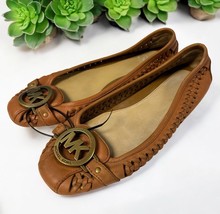 Michael Kors Fulton Moccasin Flat Shoes Women’s Sz 6 Medium Cognac Brown... - $34.64