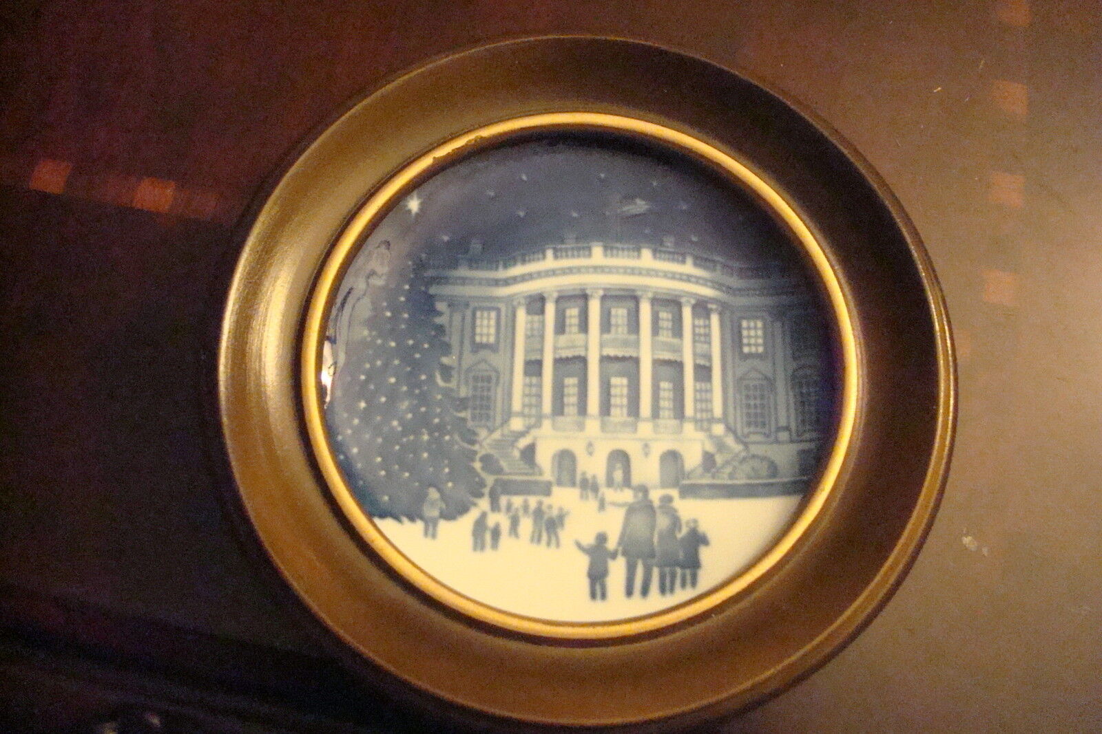 1987 Bing & Grondahl Christmas in America "Christmas in the White House" SIGNED  - $34.65
