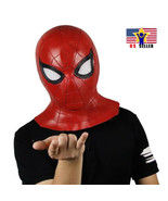 Spiderman Costume Red Latex Rubber Head Face Man Mask Super Hero Hallowe... - £19.60 GBP
