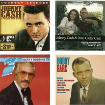 Lot of 4 CDs Johnny Cash June Carter Marty Robbins Bobby Bare 5 Discs - No Cases - £2.35 GBP