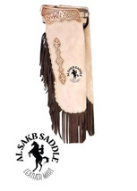 Brown Sand Suede Chinks Chaps Floral Tooled With Free Shipping. - $2,391.83 MXN+