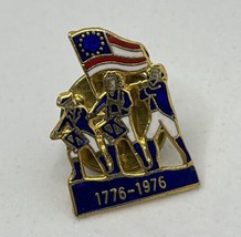 1976 Bicentennial American Flag United States USA Patriotic Enamel Lapel... - $7.95