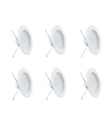 6-Pack Feit Electric 5/6 in Integrated LED Retrofit Recessed Light Trim ... - $627.36 MXN