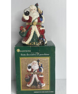 Traditions Christmas HINGED TRINKET BOX Santa Claus Bear Bunny Racoon Sq... - £11.57 GBP