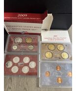 2009-S United States Mint Silver Proof Set with COA &amp; Box 18 Coins 90% JD - $1,837.40 MXN