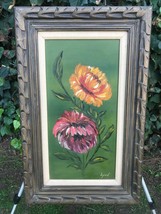 Elaine Lyon Original Modern Abstract Floral Vintage Impressionist Still Life - $520.00
