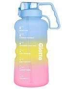 Giotto Large 1 Gallon/128oz Motivational Water Bottle Purple/Yellow/Pink - $18.99