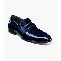 Stacy Adams Spratley Moc Toe Saddle Slip On Dress Shoes Navy 25686-410 image 5