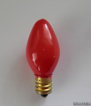 2 RED Opaque 7.5w Steady Burn Light Bulbs E12 (Candelabra) - £1.96 GBP