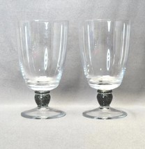 Charcoal Art Glass Goblets Crystal Wine Water Tea Drinking Glasses (Pair... - $29.70