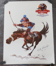 WILLIE SHOEMAKER SIGNED PRINT BUDWEISER MILLION ARLINGTON PARK POSTER AU... - $1,819.97 MXN
