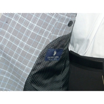 Men's US Polo Sport coat 8911j Black white Hounds-tooth with blue Plaid 42 Long image 6