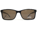 Izod Sunglasses IZ 781 Black Rectangular Frames with Brown Lenses 59-17-145 - £55.26 GBP
