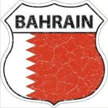 Bahrain Flag Highway Shield Novelty Metal Magnet HSM-181 - £11.76 GBP